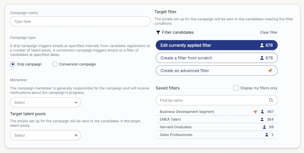 Configure Email Campaign