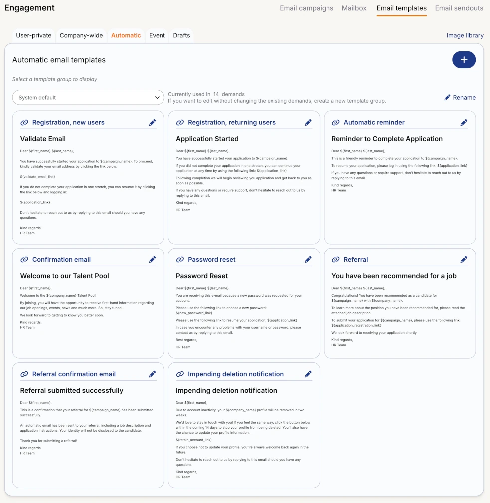 Email Template Library