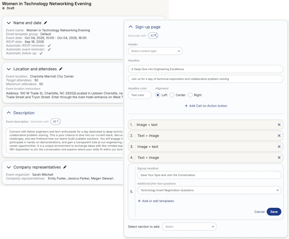 Edit Event Page