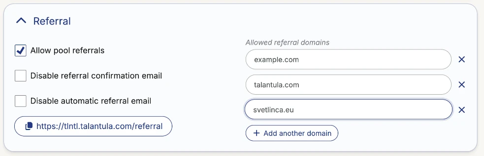 Referral Global Setup